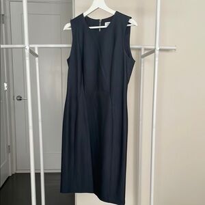 Calvin Klein Blue Sleeveless Sheath Midi Dress